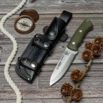 Couteau Bushcrafter G10 Green Cudeman