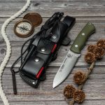 Cudeman Bushcrafter G10 Green Knife COMPLETE KIT