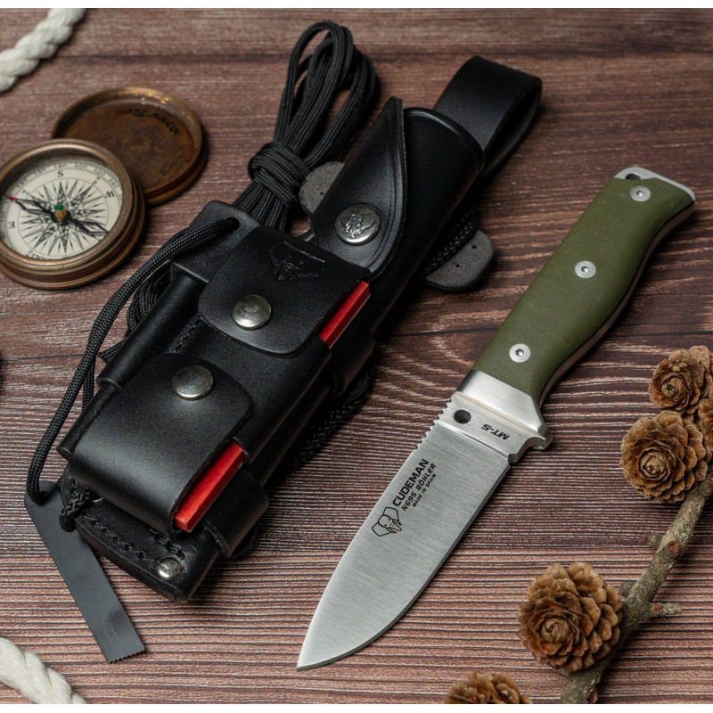 Coltello Cudeman MT-5 G10 Verde KIT COMPLETO