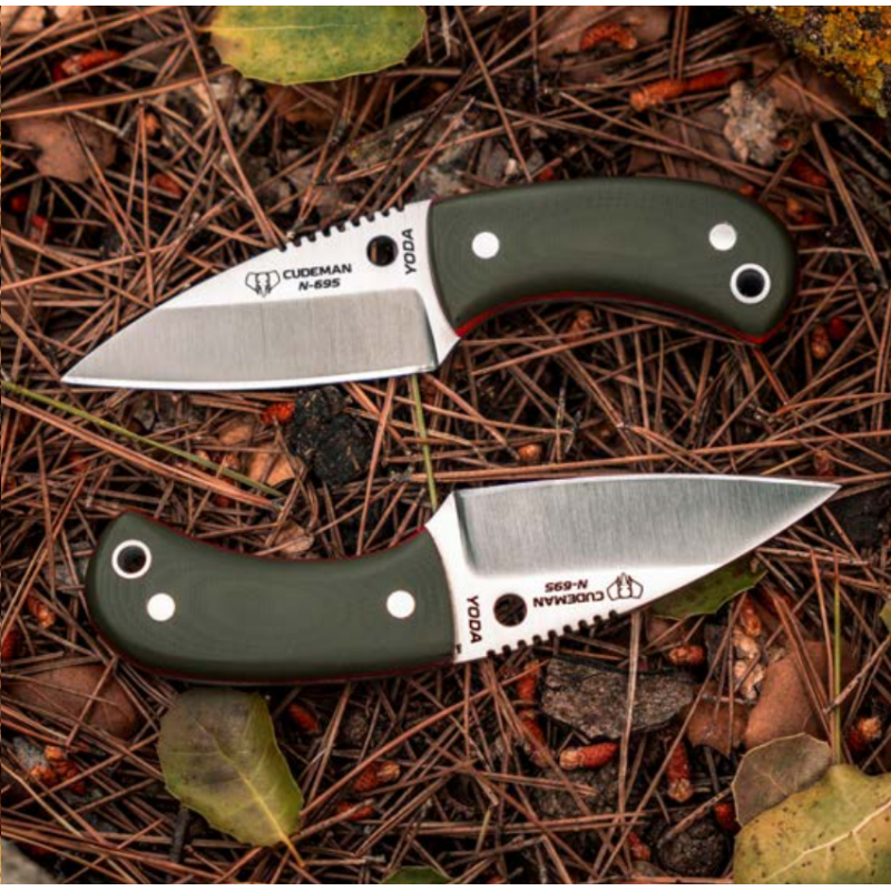 Yoda G10 Green Cudeman coltello da collo