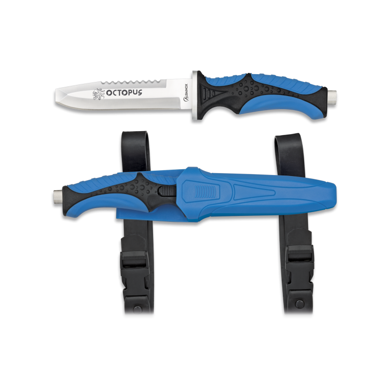Cuchillo Submarinismo Azul OCTOPUS. 11.5