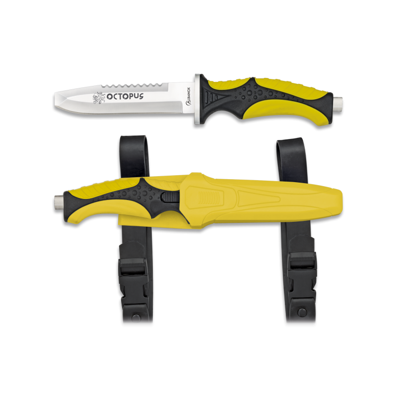 Diving knife OCTOPUS yellow