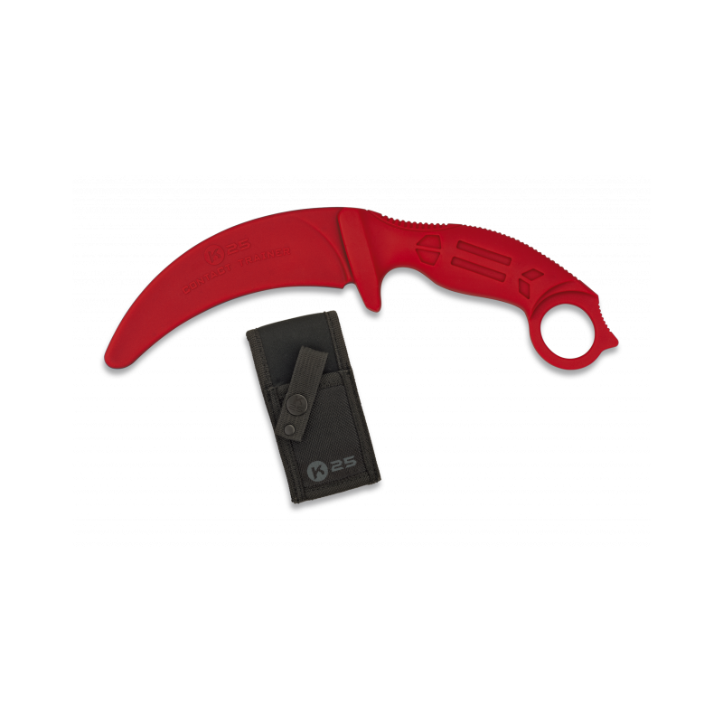 Coltello da allenamento K25 rosso. H 10.6