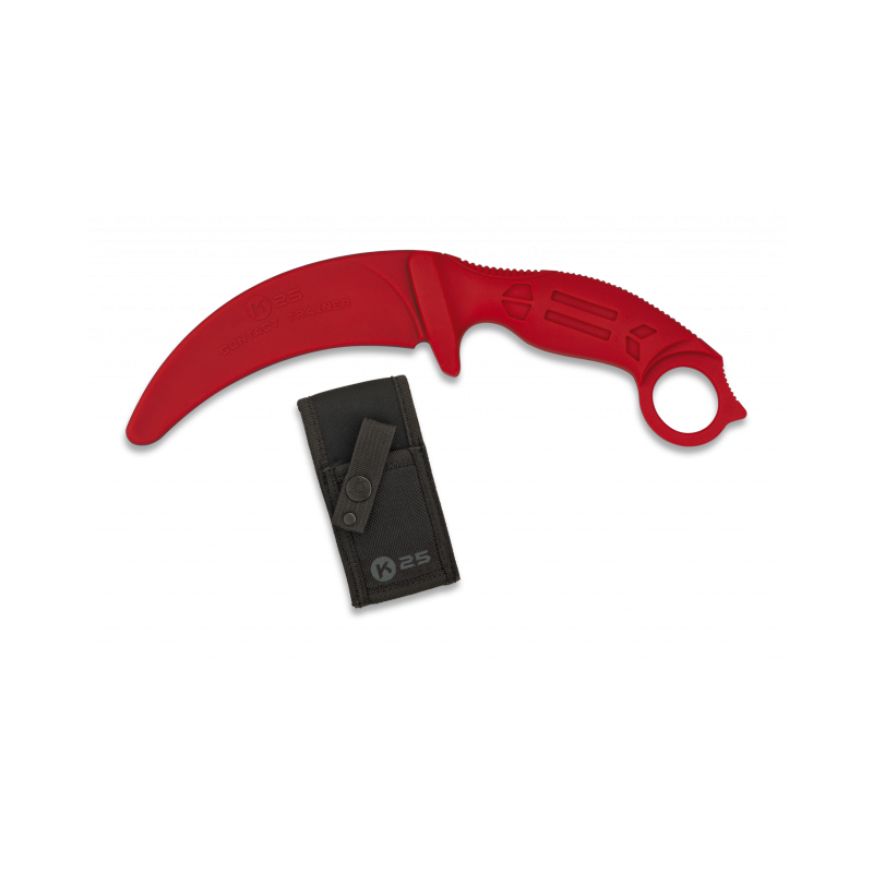 Cuchillo Entrenamiento K25 Rojo. H 10.6