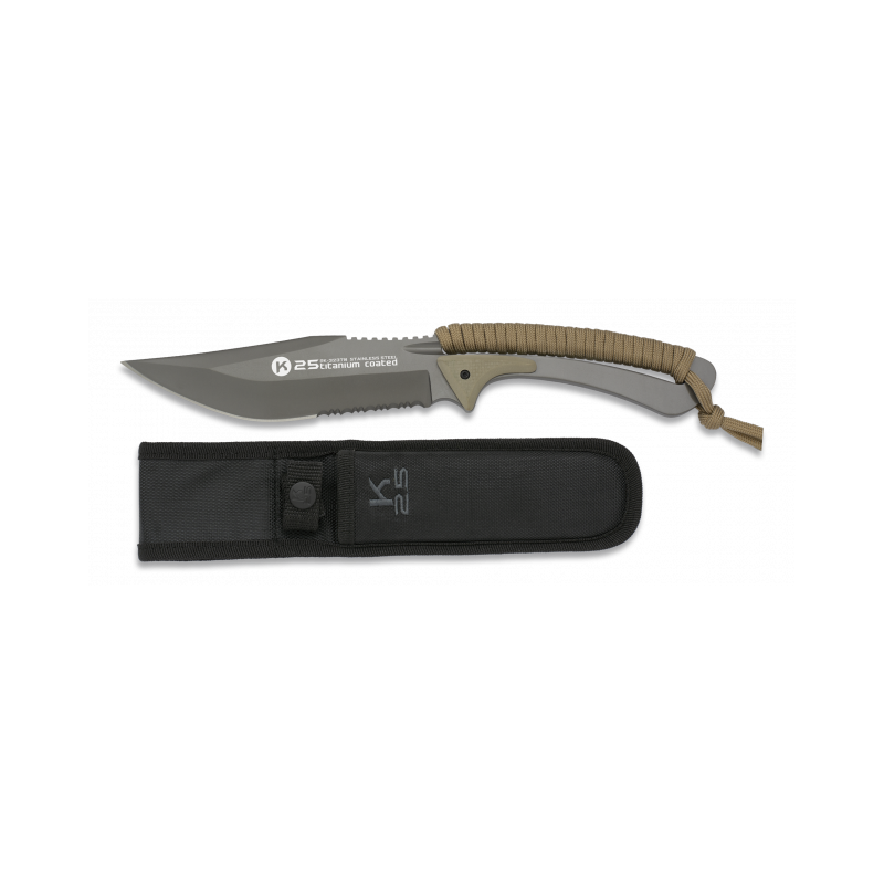Coltello infilato K25 coyote. Totale 25