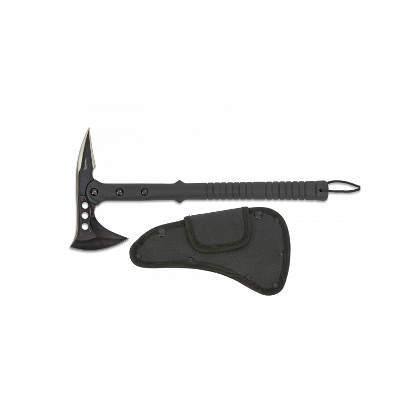 Hache en fibre noire Albainox, avec fourreau.
