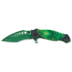 Green skull pocket knife