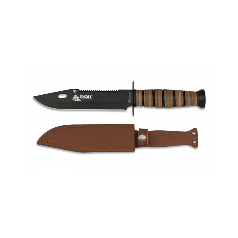 Cuchillo ALBAINOX CFunda Piel H 18 cm