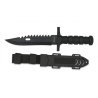 Cuchillo albainox negro engomado. H: 19