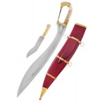 Falcata avec manche à tête de cheval, y compris fourreau et couteau, IVe-IIIe siècles av. J.-C.