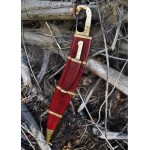 Falcata con manico a testa di cavallo, incl. fodero e coltello, IV-III secolo a.C.