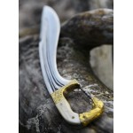 Falcata con manico a testa di cavallo, incl. fodero e coltello, IV-III secolo a.C.