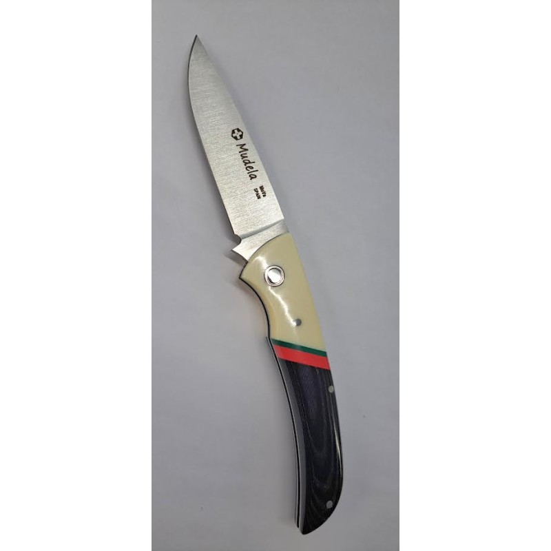 Mudela Pocket Knife "Black Micarta, Portuguese Flag"