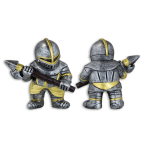 Cavaleiro medieval em miniatura com alabarda