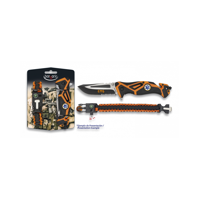 Set de couteaux de poche EMS FOS + paracorde