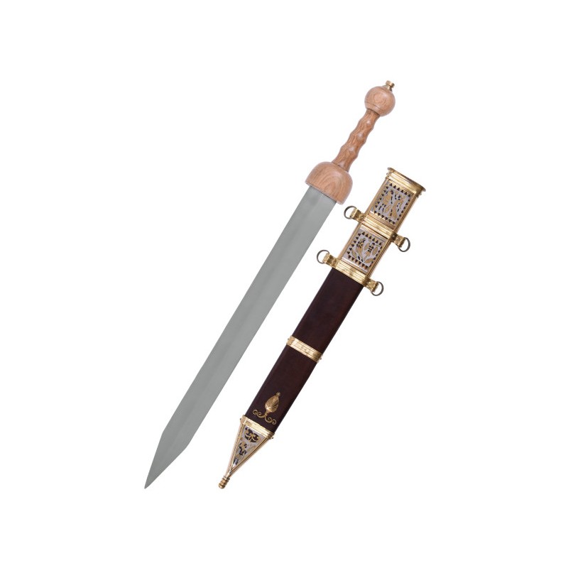 Romano tipo Pompeia gladius com bainha, século 1.