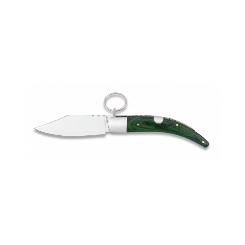 Zwingermesser aus Stahl. M grün. Ring. 8.5