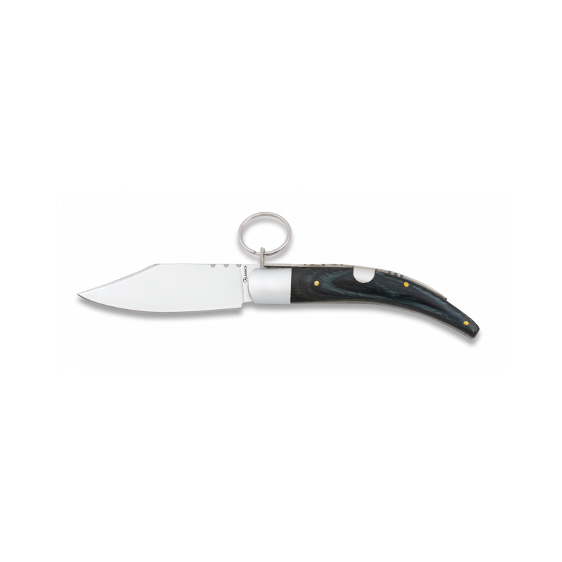 Coltello a ghiera in acciaio. Blu M. anello. 8.5