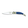 Navaja LUJO. stamina azul / Alpaca. 9 cm