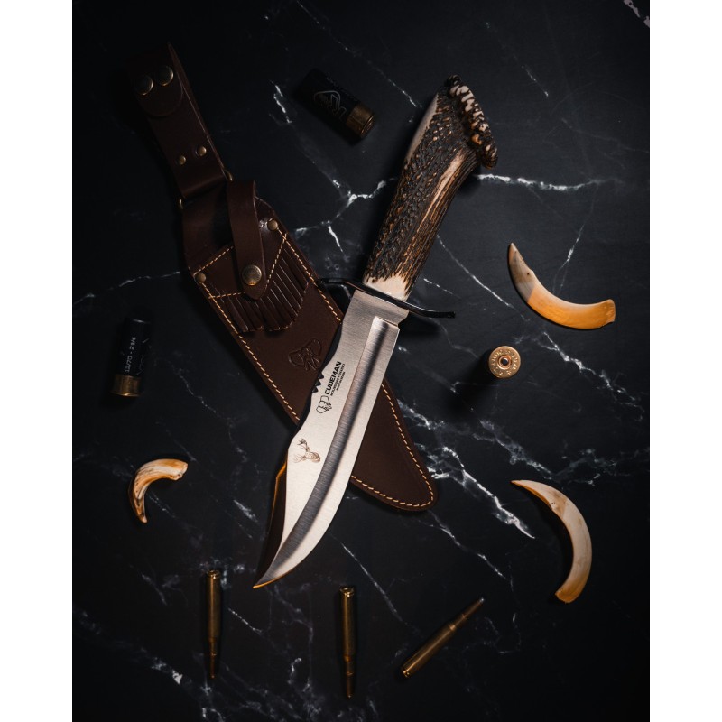 Coltello Bowie Cudeman ROSETA Corno di Cervo 294-CR
