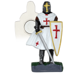 Templer Ritter Harz Magnet weiß