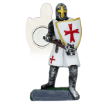 Templer Ritter Harz Magnet weiß