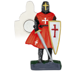 Magnete in resina del cavaliere templare rosso