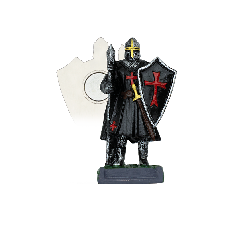 Schwarzer Templer Ritter Harz Magnet