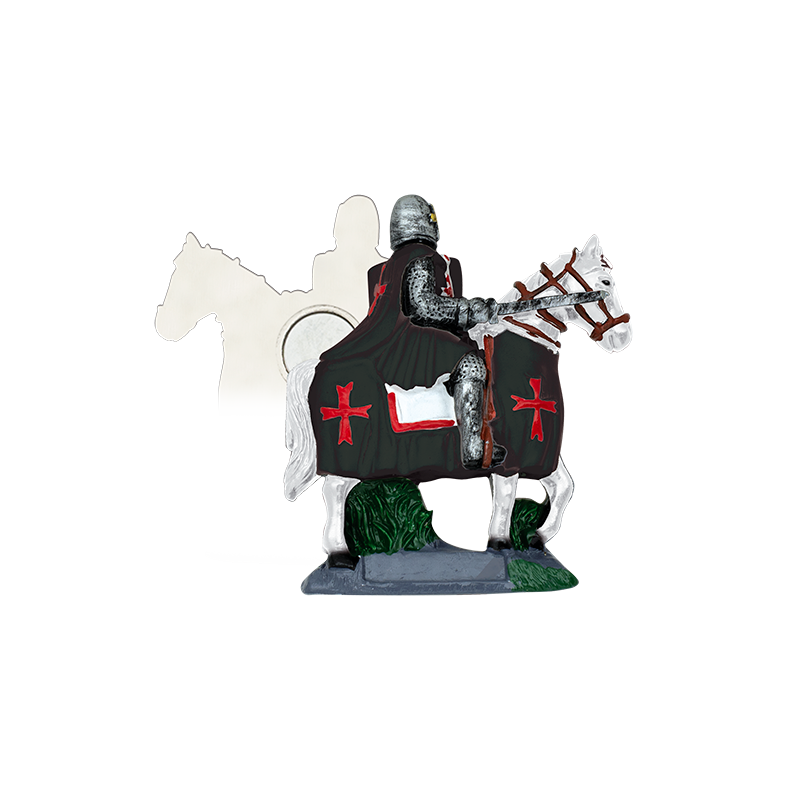 Ímã de resina de cavalo branco/ Templ.black