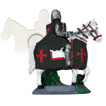 Cheval Résine Magnet blanc/ Templ.black