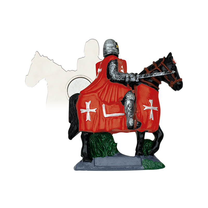 Magnete in resina White Horse / Templ. rosso