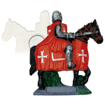 Imán Resina Caballo blanco/ Templ. rojo