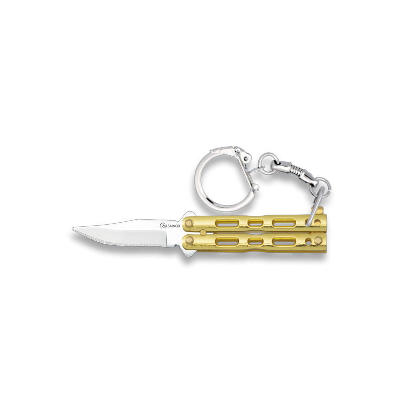 Albainox Balisong key-ring Golden Blade 4 cm