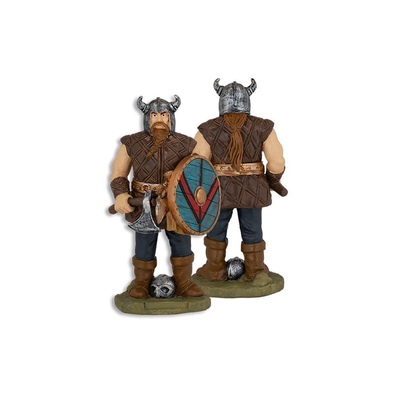 Guerreiro viking TOLE10 machado. H.16 centímetros