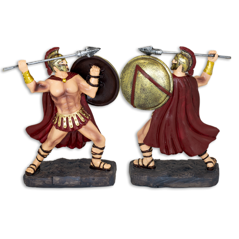 Figura de guerreiro grego TOLE10. H. 8 cm