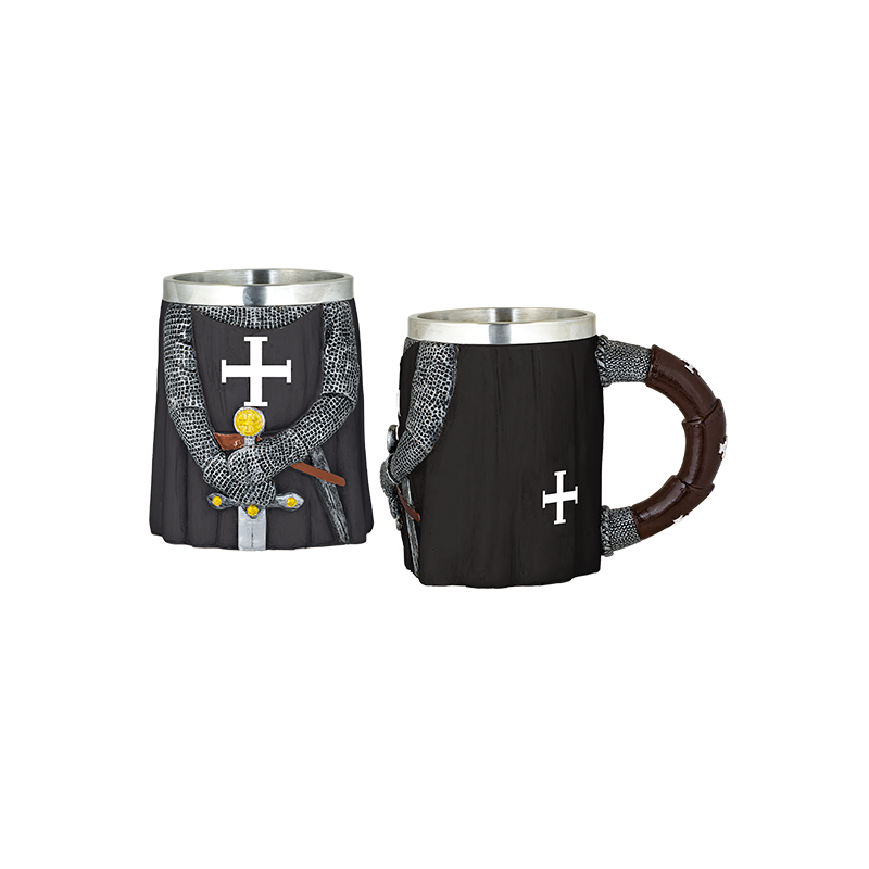 Caneca Templária Ornamento Preto