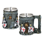 Taza Resina XL Castillo con Templarios