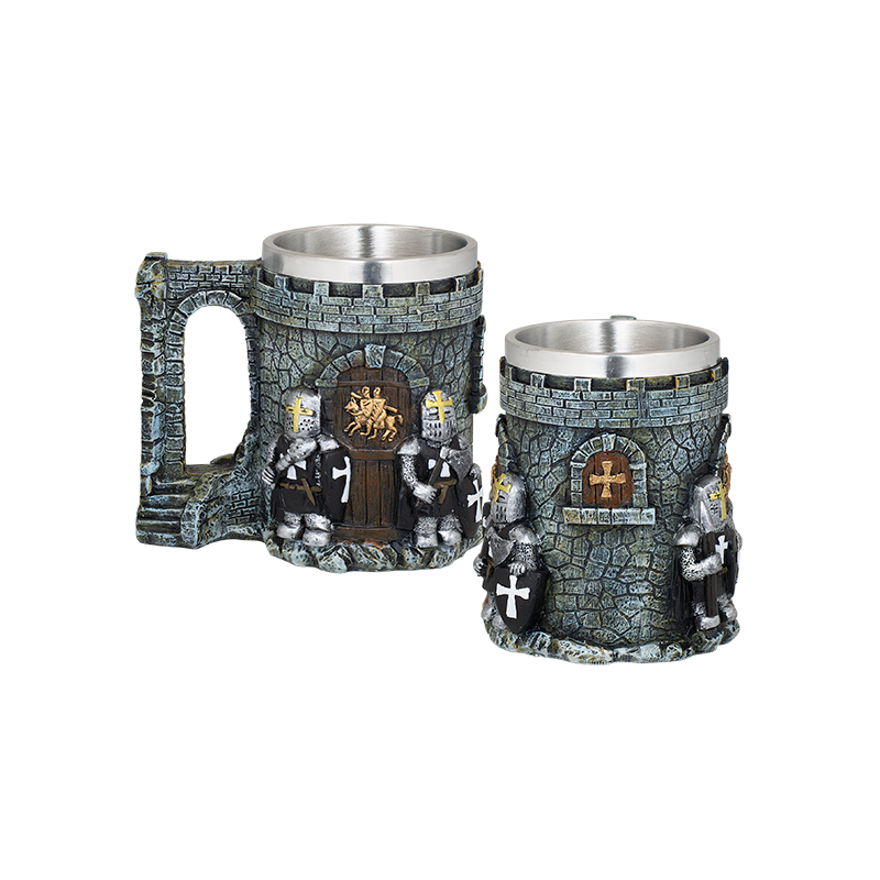 XL Resin Mug with Templar Castle
