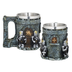 XL Castelo de Caneca de Resina com Templários