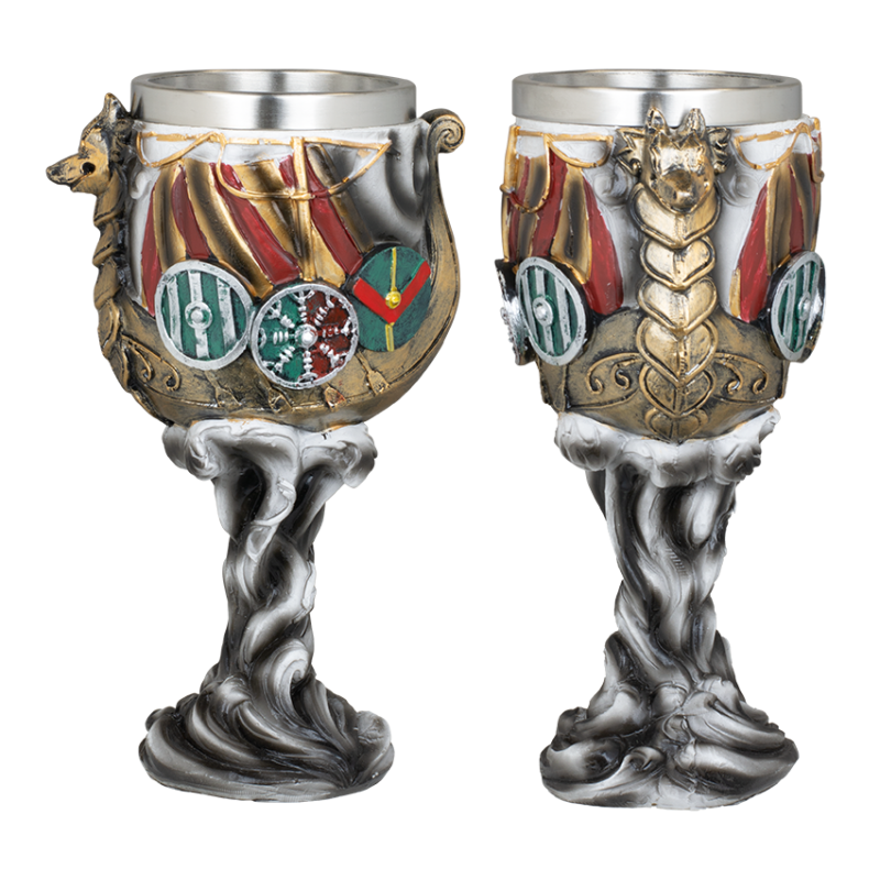 Viking Ship Resin Becher