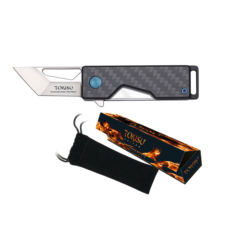 TOKISU Carbon Fiber G10 Pocket Knife
