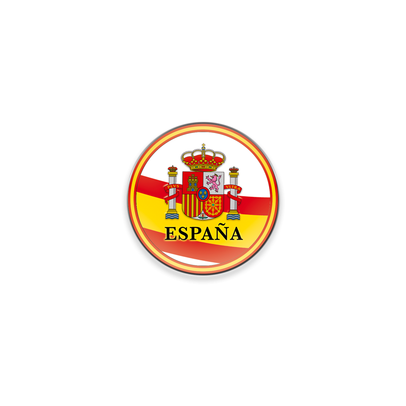 Runder Kühlschrankmagnet Spanien Schild diam5