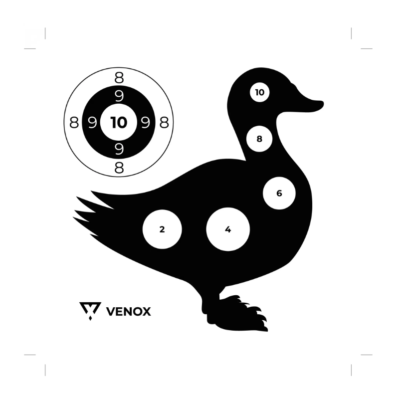 Cibles pour carabines Venox Duck 14x14 100pcs