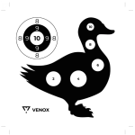 Cibles pour carabines Venox Duck 14x14 100pcs