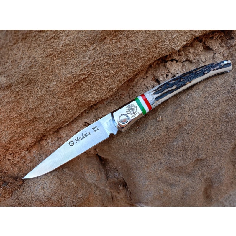 Couteau de poche Mudela drapeau mexicain JG-94.3B cerf