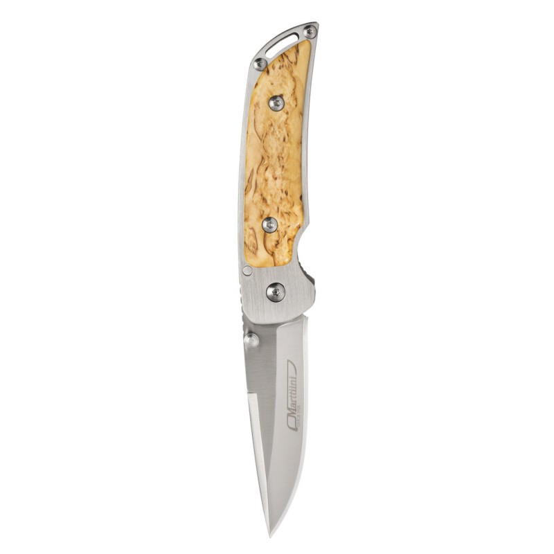 Marttiini Folding Knife with Curly Birch Handle MFK