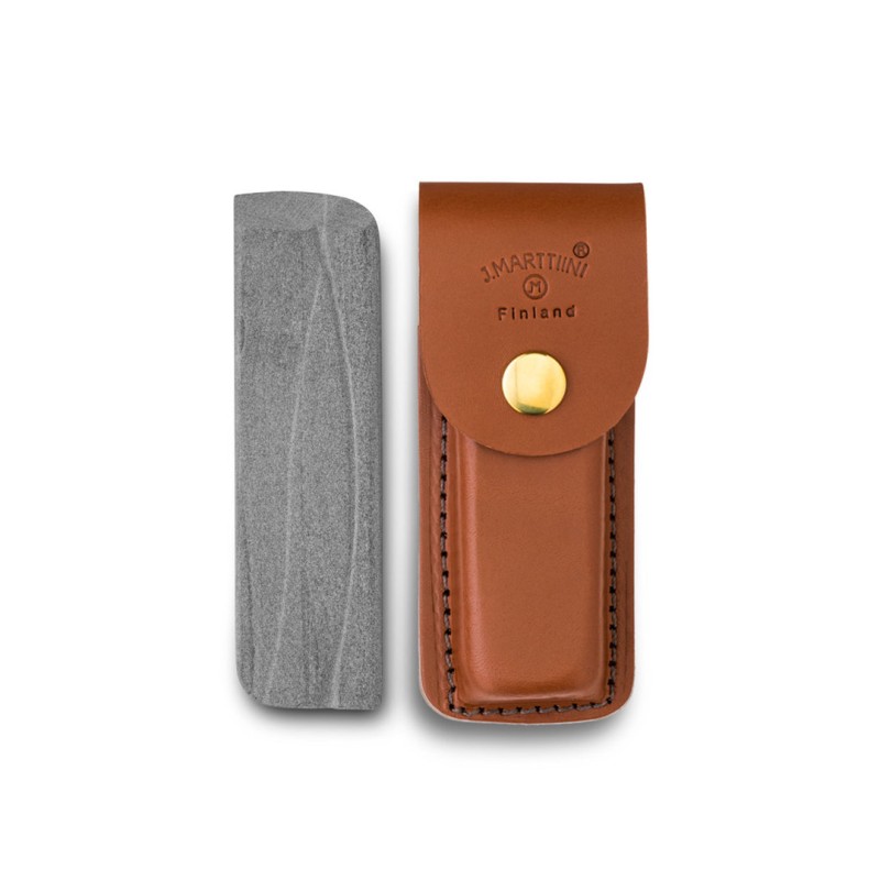 Piedra de afilar Marttiini (funda de cuero)