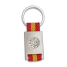 Llavero rectangulo plata + cinta bandera
