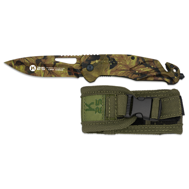 Coltello tattico K25 mimetica in alluminio H: 7 cm