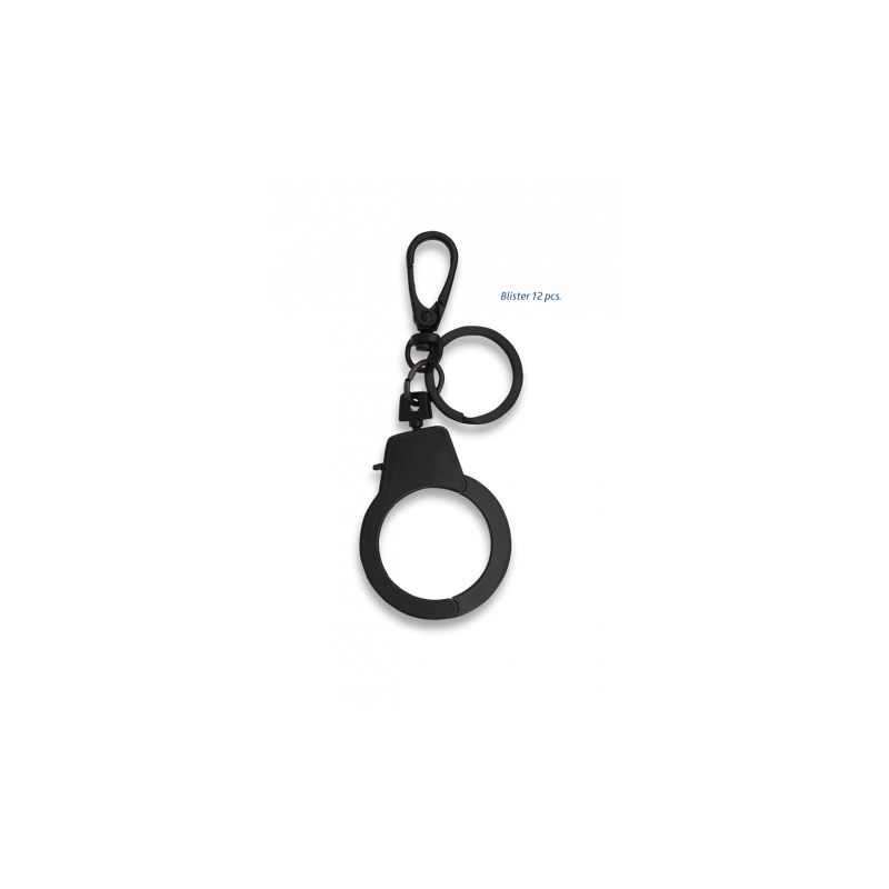 Handcuff key-ring Black Blister 12 pcs